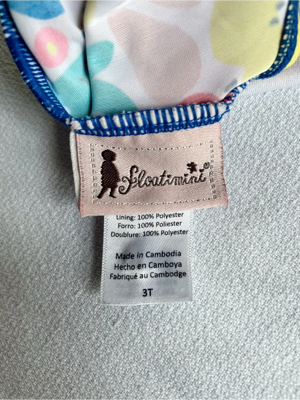 FLOATIMINI Bathing Suit Swimsuit Swimwear Floral Bow Rainbow 3T Swim Beach